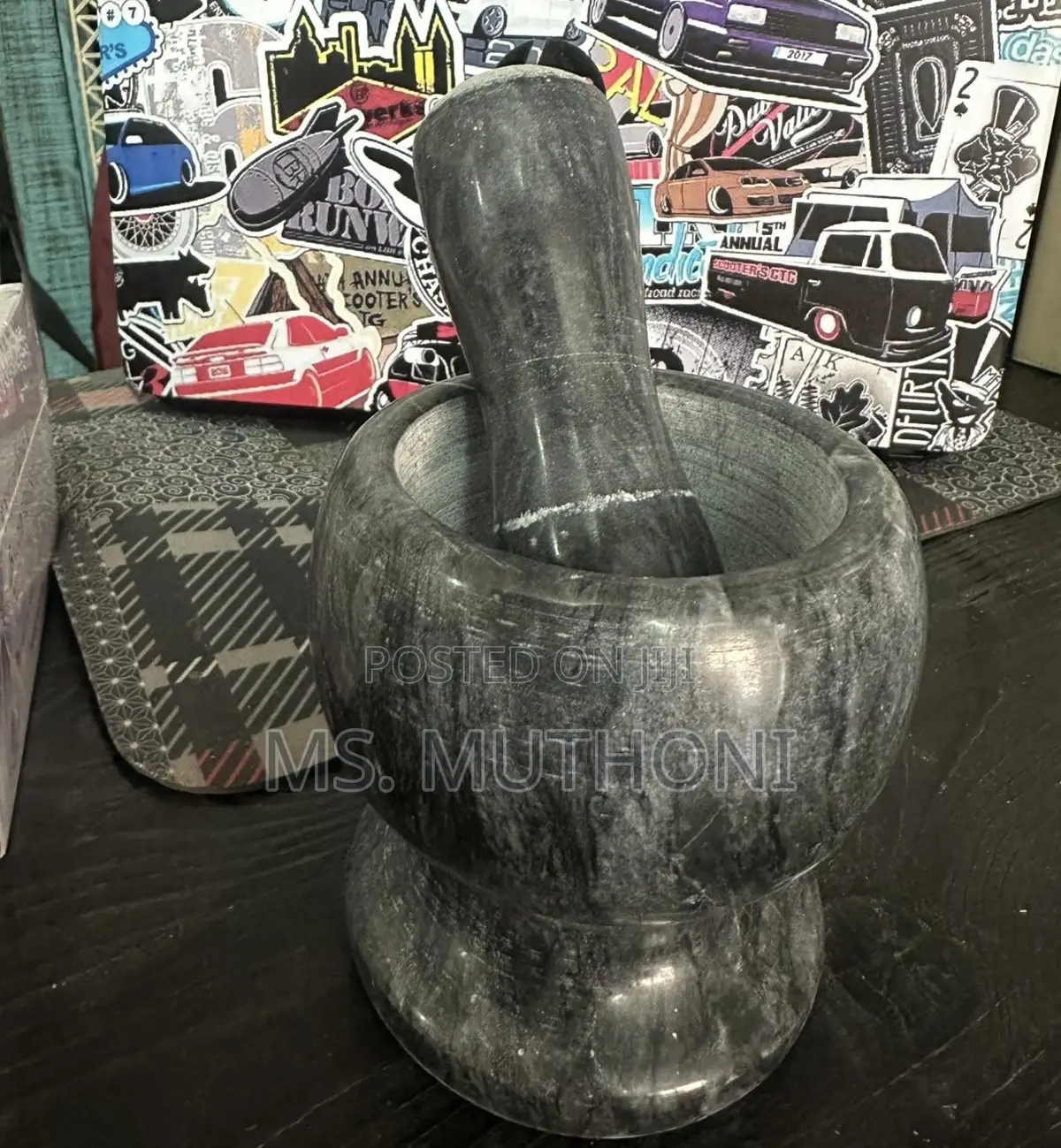 Solid Marble Mortar and Pestle.