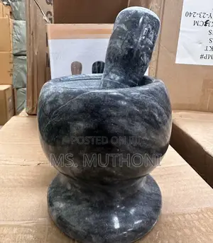 Solid Marble Mortar and Pestle.