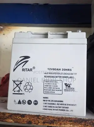 Ritar Valve Regulated Rechargeable Battery 80ah 20hrs