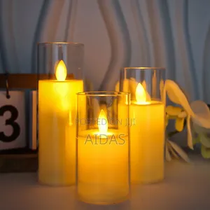 3 PCS Decorative Candle Set – Elegant Home Table Decor