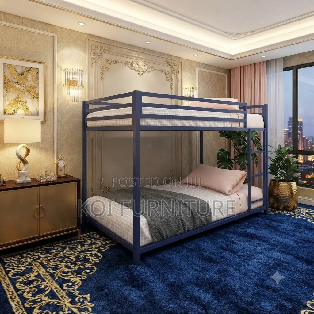 Mettalic Bedroom Beds With Polished Finish
