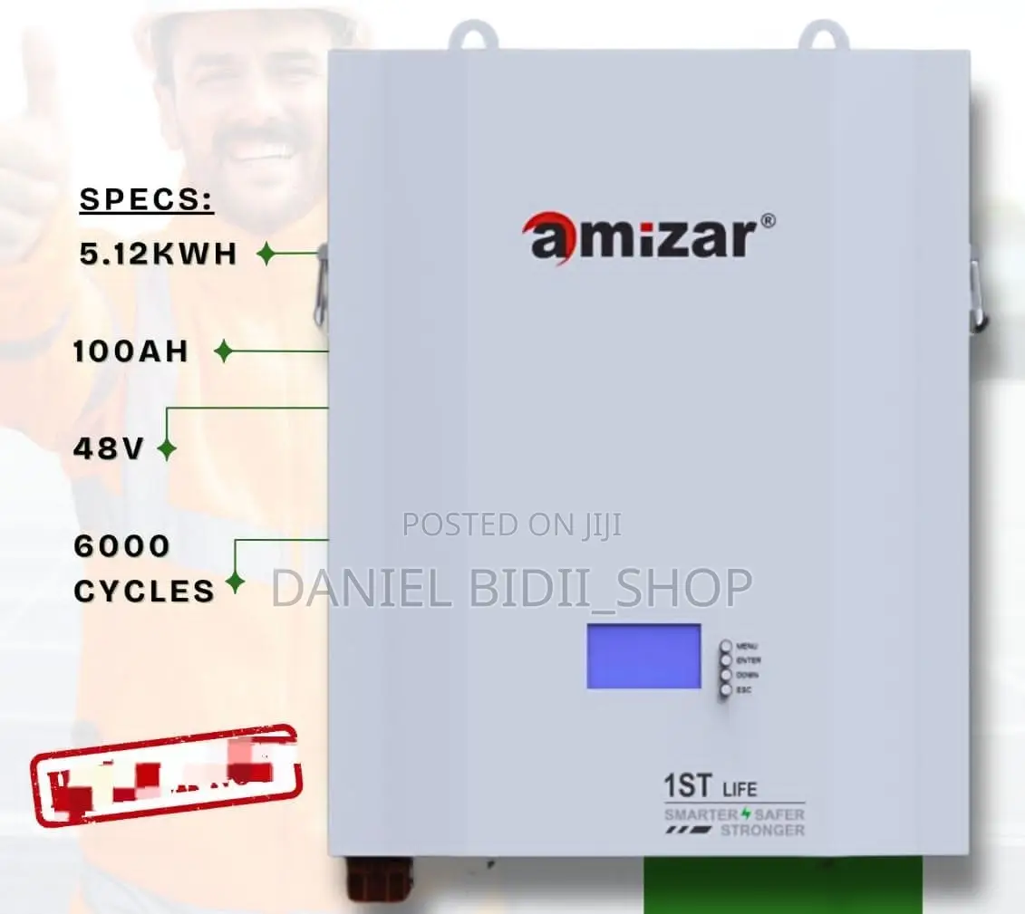 Amizar Lithium Ion Battery 5.12kwh 48v