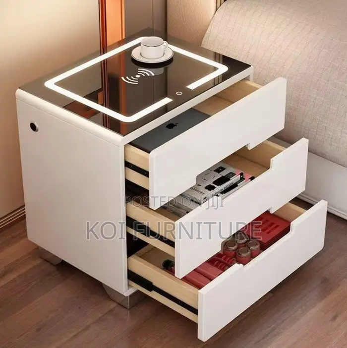 Storage Unit; Home Bedside Cabinet With Charger