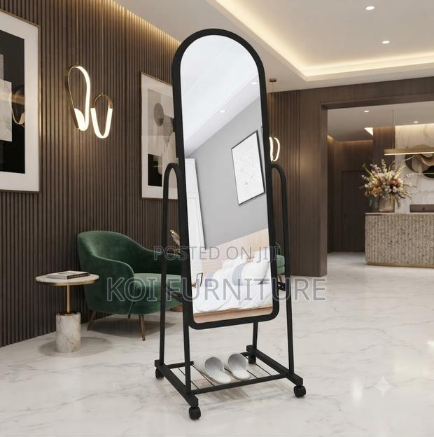 Dressing Room Long Mirror With Wheels - thumbnail 2