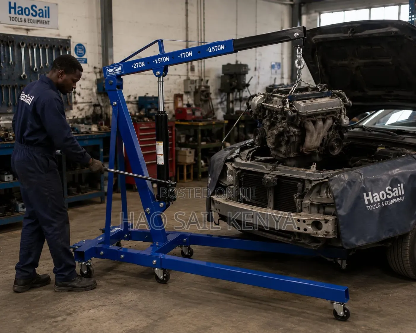 Car Engine Crane