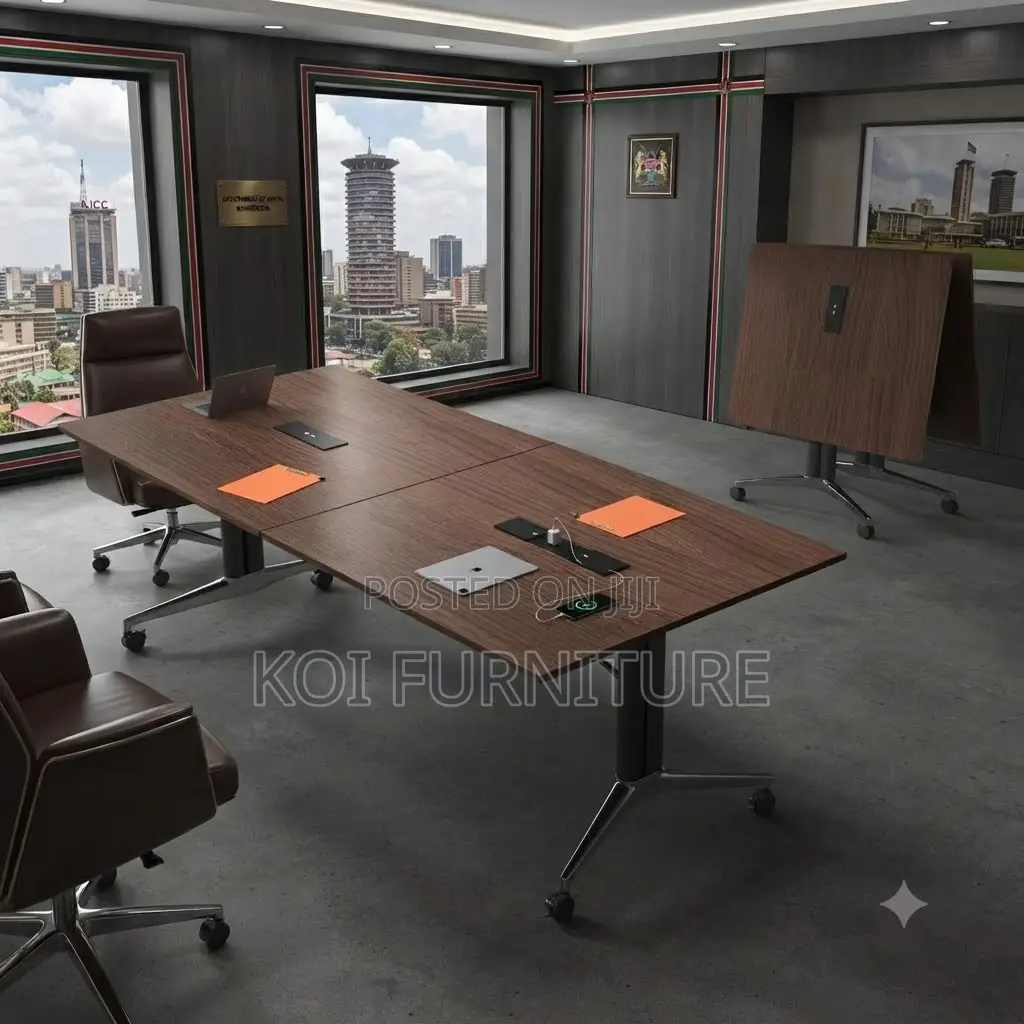 Office Table; 2.4 Meter Office Conference Foldable Meeting Table