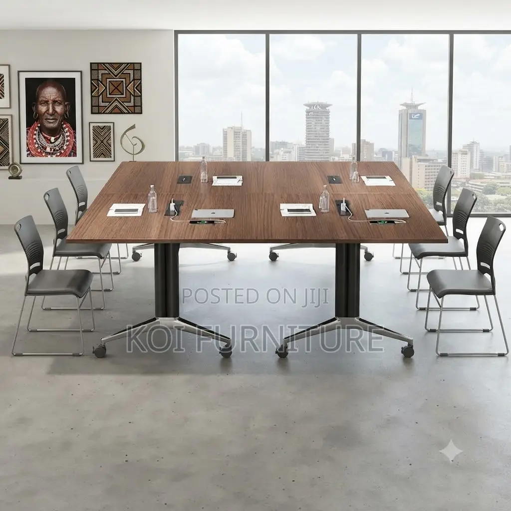 Office Table; 2.4 Meter Office Conference Foldable Meeting Table