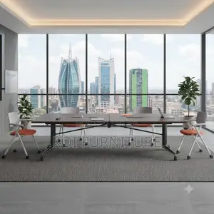 Office Table; 2.4 Meter Office Conference Foldable Meeting Table