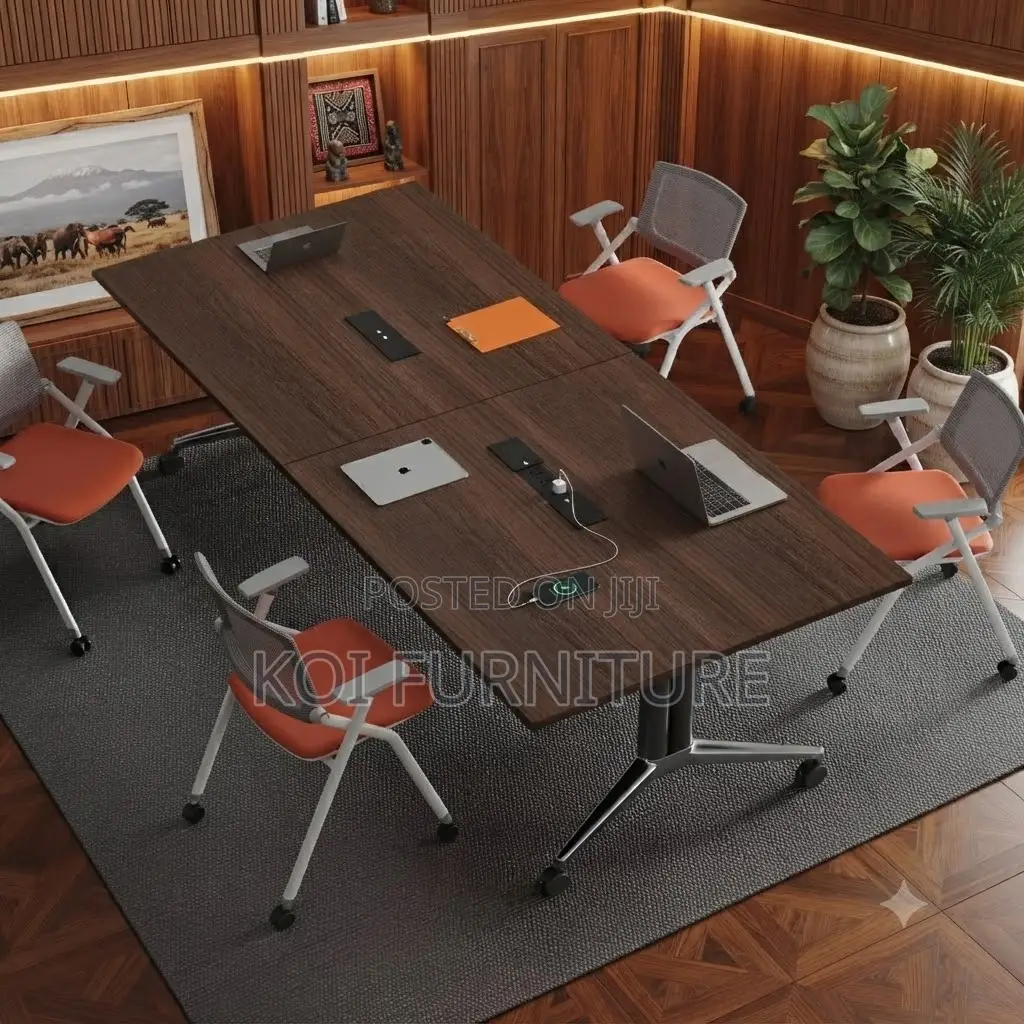 Office Table; 2.4 Meter Office Conference Foldable Meeting Table