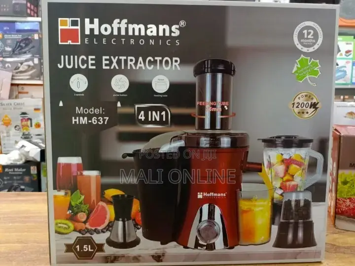 4-in-1 Juice Extractor Blender Grinder Chopper 1.5L Juicer