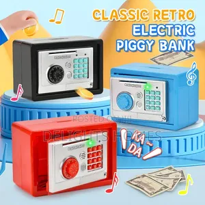 Kids' Electronic Piggy Bank or Mini ATM Money Safe_g