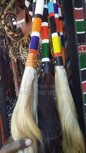 Traditional Beaded Fly Whisk / Traditional African Authority Whisk