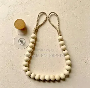 Wooden Bead Paper Towel Holder
