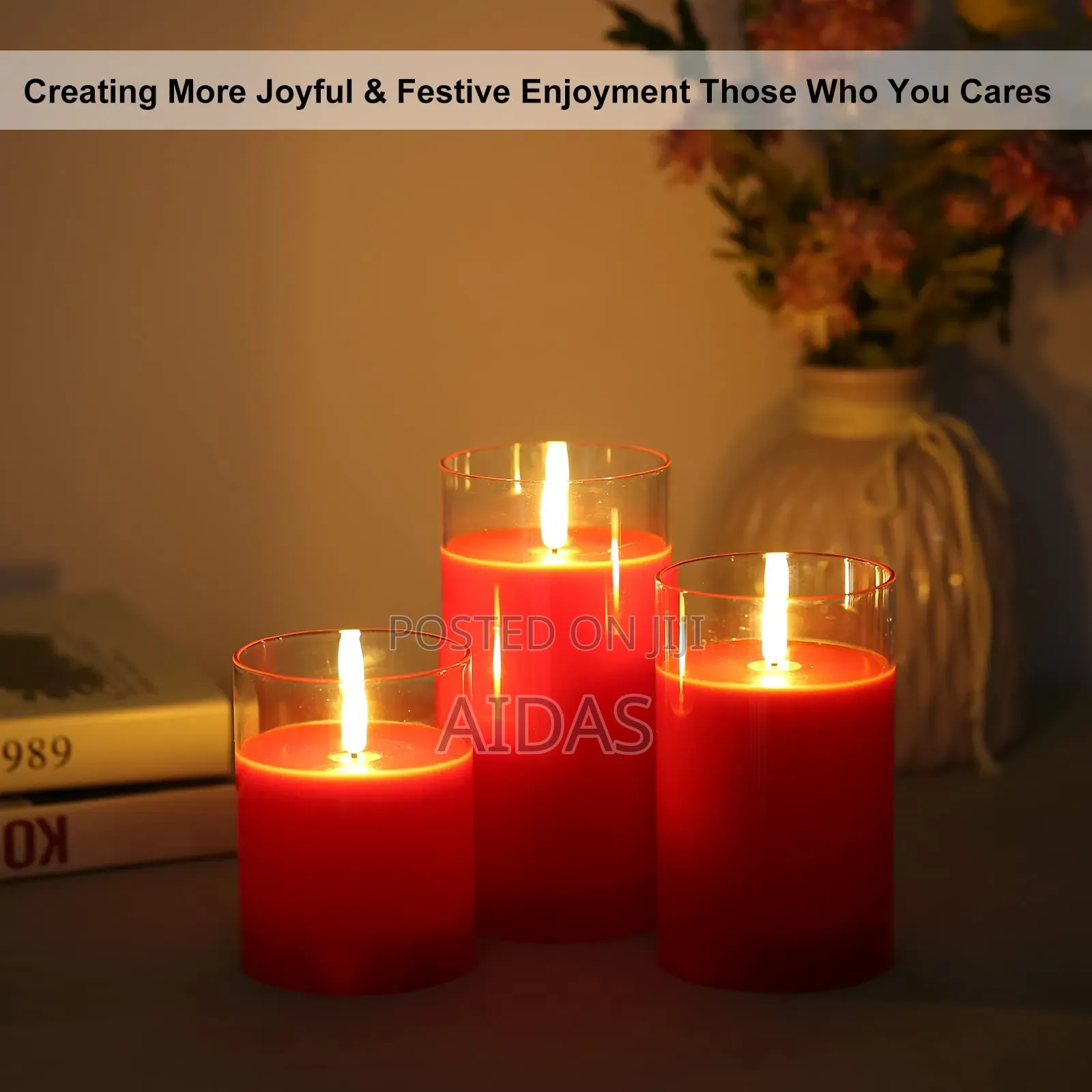3 PCS Decorative Candle Set – Elegant Home Table Decor