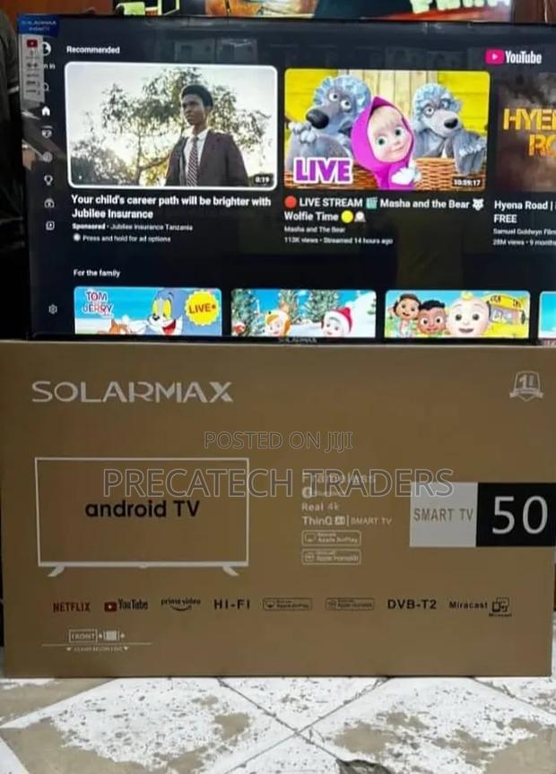 Solarmax 50 Inch Smart Android TV-Brand New - thumbnail 2
