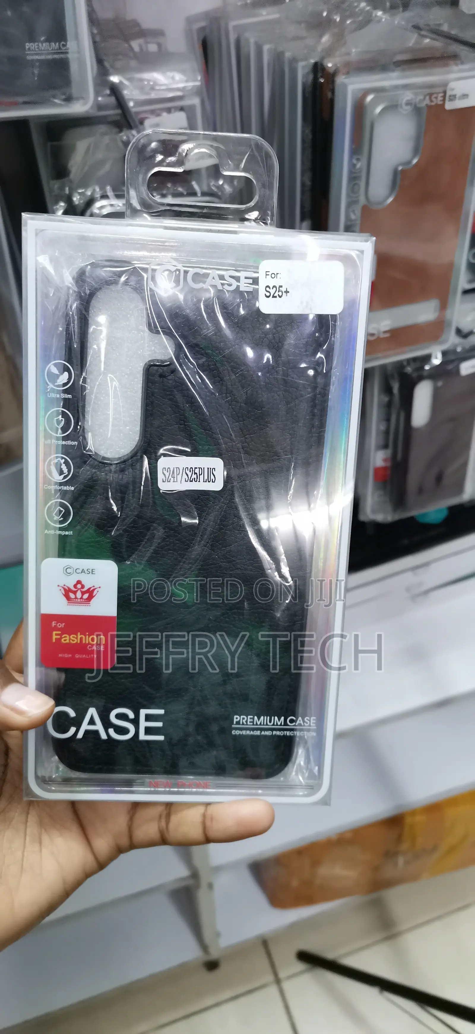C-Case Branded Protective Cover Packaged for the Samsung Galaxy S25+.