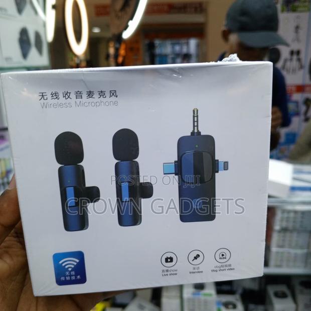 Wireless Lavalier Microphone for iPhone Android USB-C Clip On - main view
