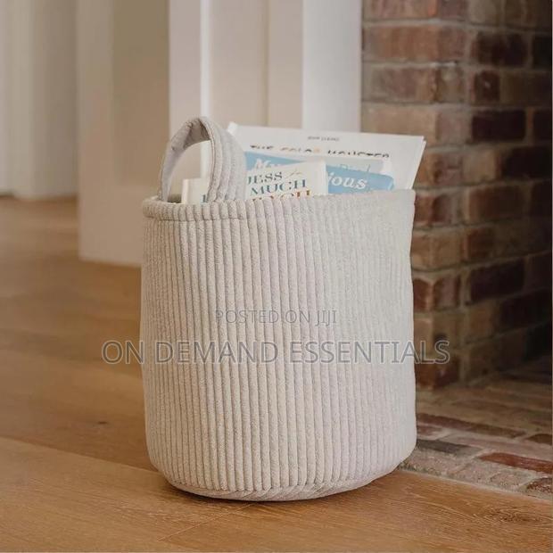 Corduroy Storage Basket / Laundry Basket - thumbnail 3