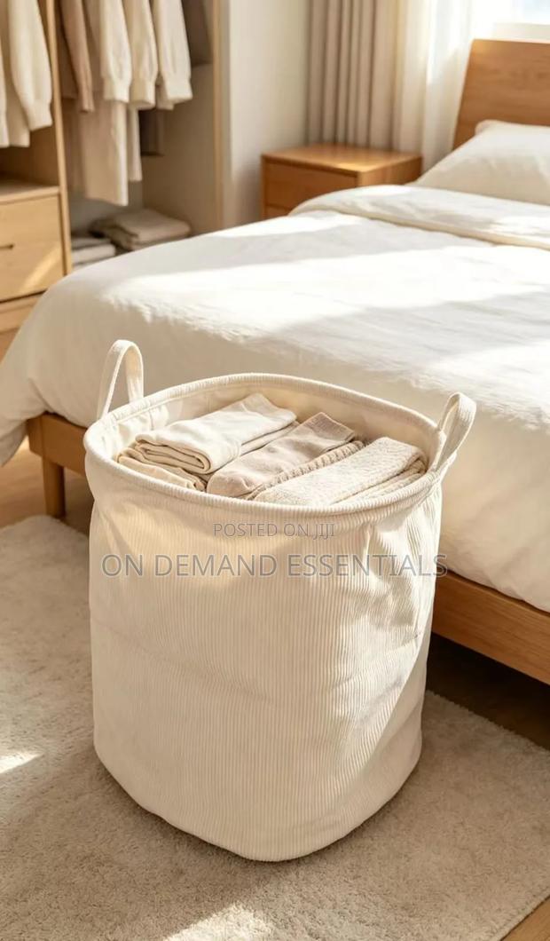 Corduroy Storage Basket / Laundry Basket - thumbnail 7