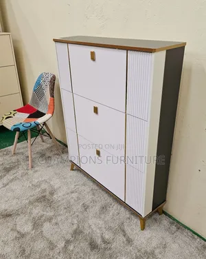 White 3-Tier FlipDown ShoeRack