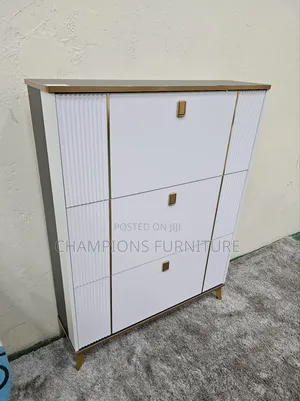 White 3-Tier FlipDown ShoeRack