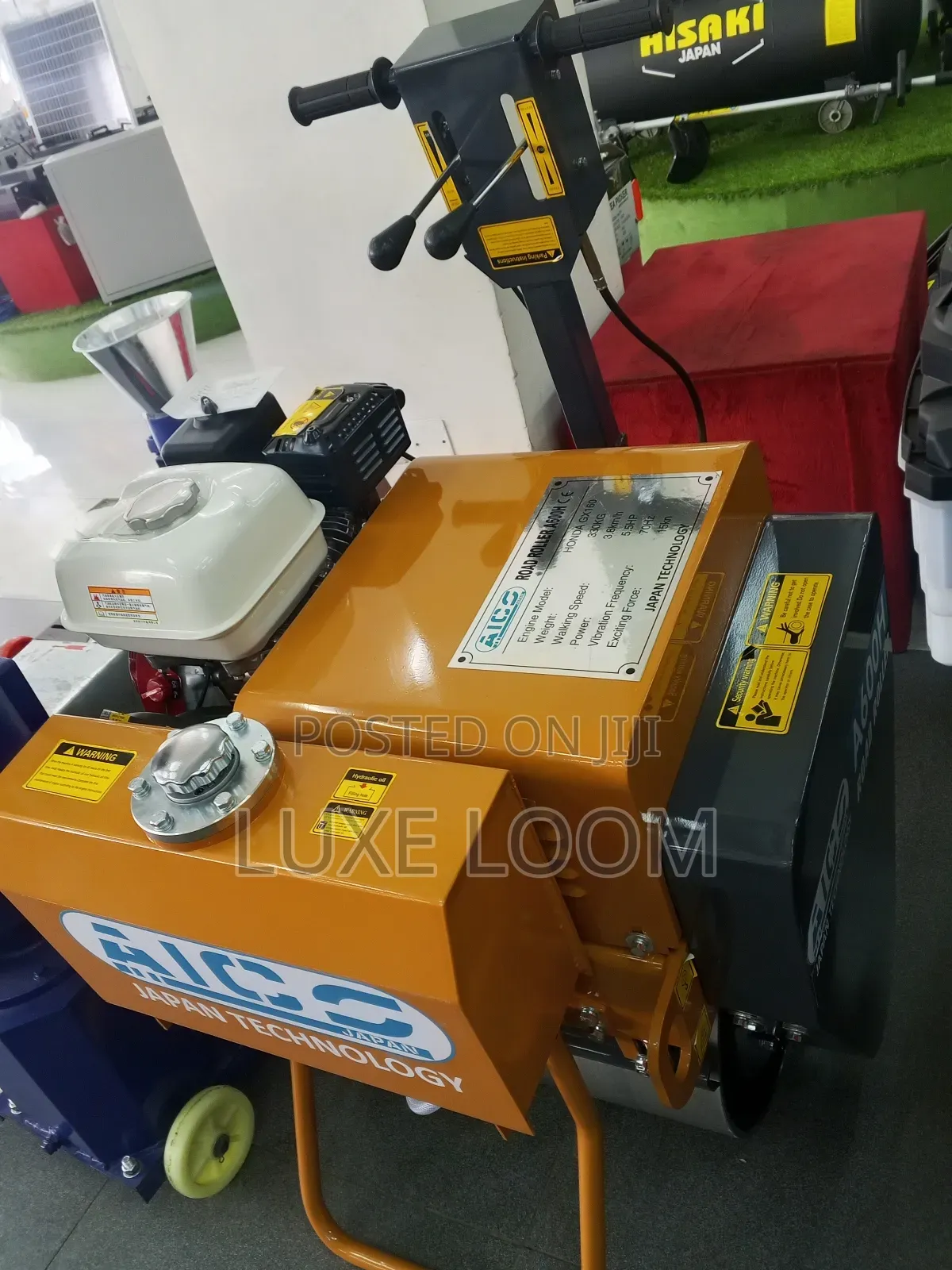 Aico Japan Single Drum Roller With a Honda Gx160 Petrol Engine