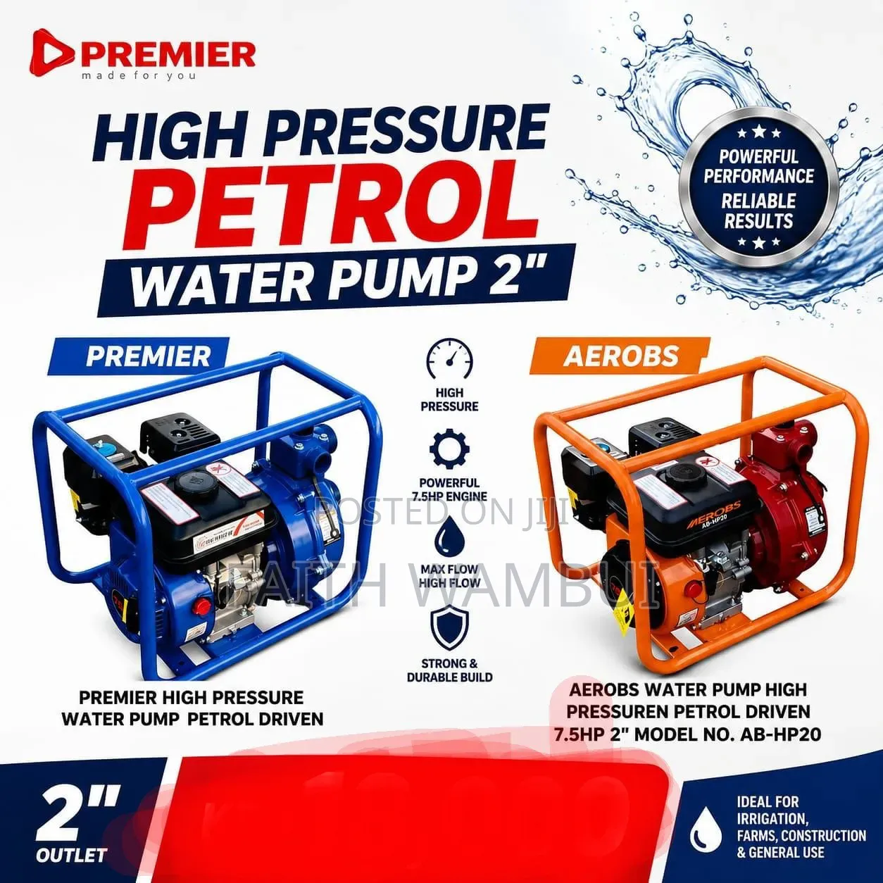 2 Inch Petrol Powered Water Pump Machine 2 Inch