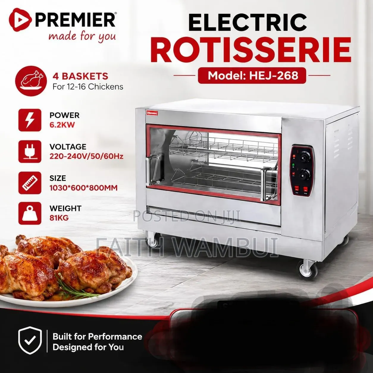 New Arrival Electric Chicken Rotisserie 4 Basket