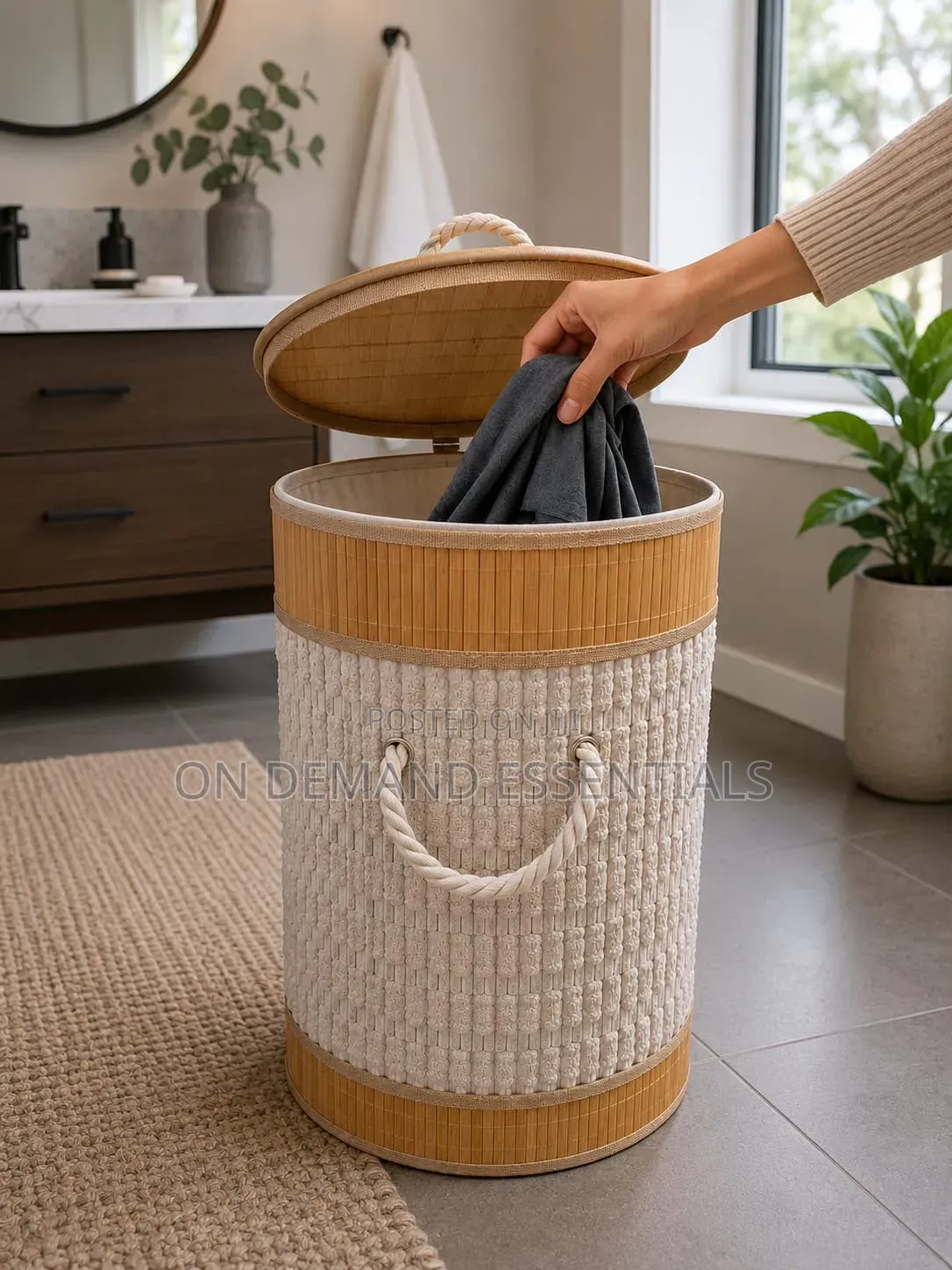 New Design Bamboo Laundry Basket