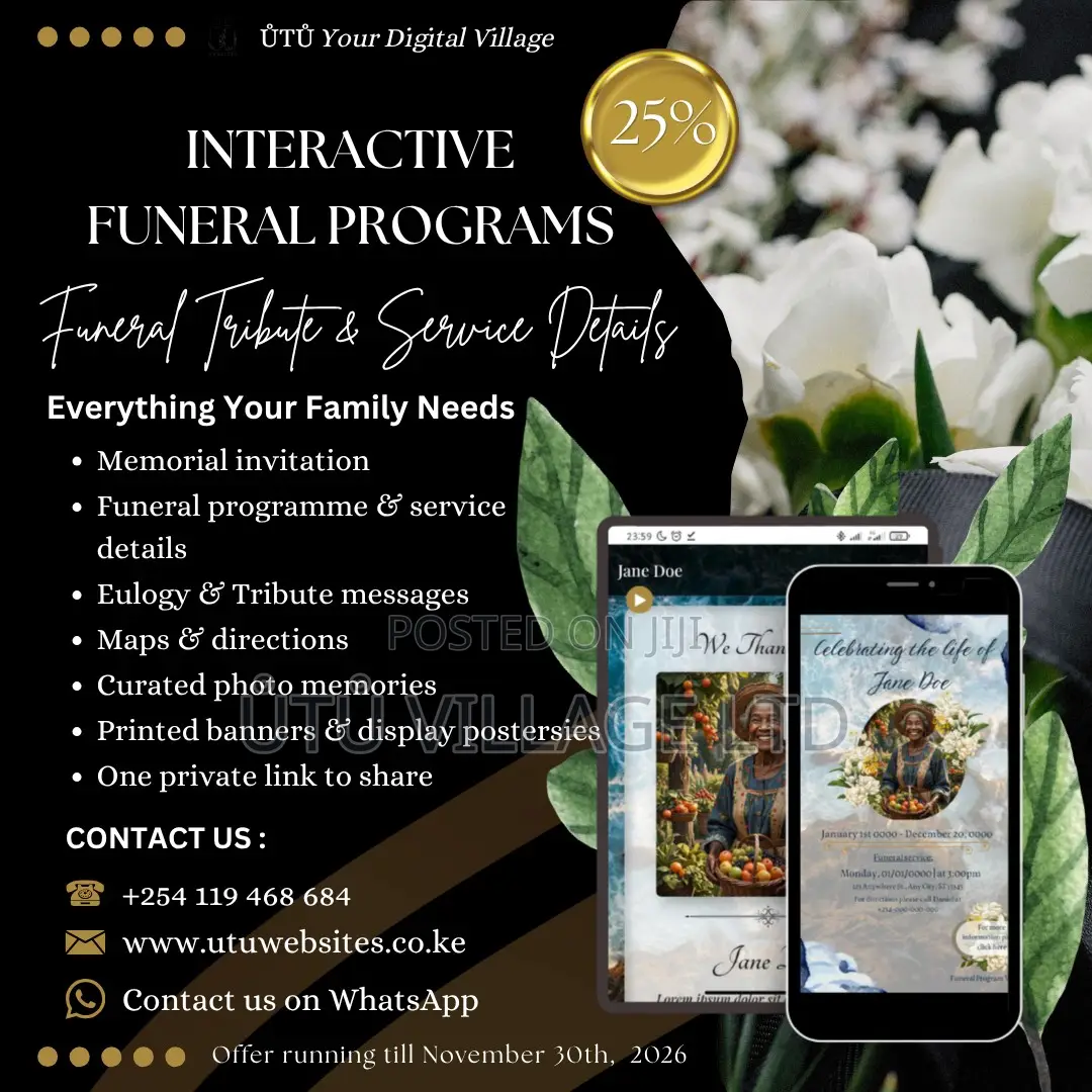 The Modern Interactive Funeral Program | Eulogy Service Details