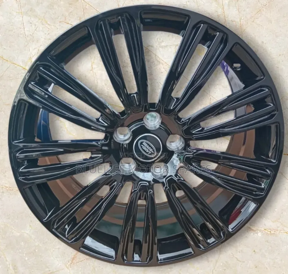 Size 22 Black Plain Rims for Range Rover Vogue, Sport, Discovery 3, 4