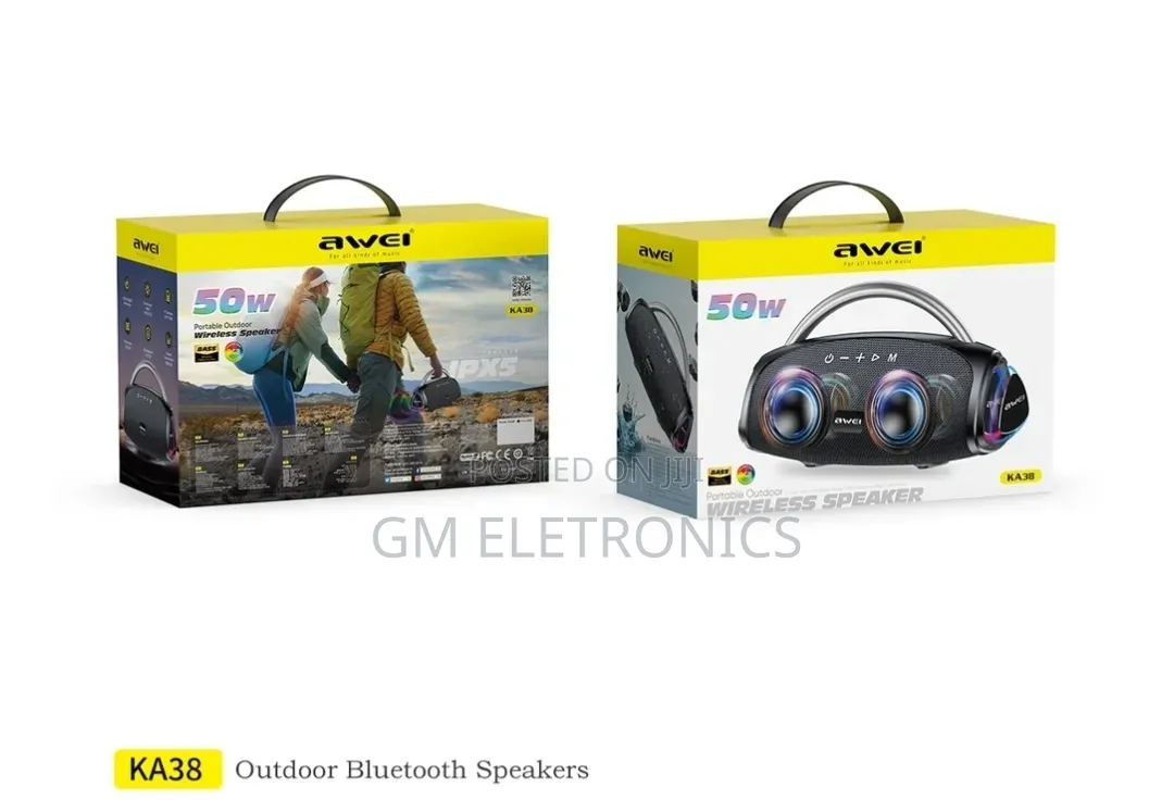 Awei Speaker -Vigorous Bass, Hi-Fi Stereo Sound 
Dynamic RGB Lighting