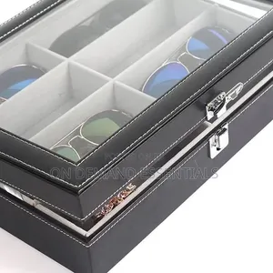 8 Sots High Quality PU Leather Sunglasses Organizer Box