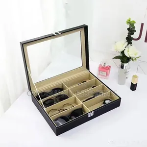 8 Sots High Quality PU Leather Sunglasses Organizer Box