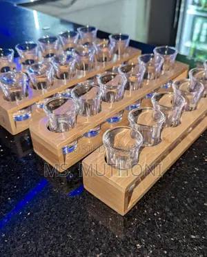 Quality Durable Bamboo Flight Tray (6 Slots )
