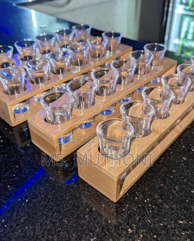 Quality Durable Bamboo Flight Tray (6 Slots ) - main view