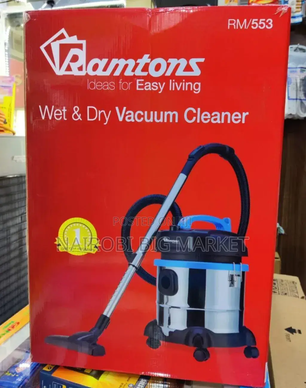 21 Litres Wet and Dry Ramtons Vacuum Cleaner
