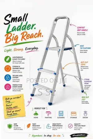 Buy 3 Step Ladder in Kenya – Durable Lightweight