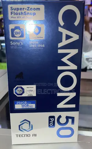 New Tecno Camon 50 Pro 256 GB Black