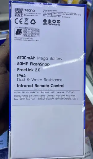 New Tecno Spark 50 128 GB Black