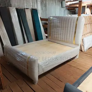 5x6 Cream Ribbed Gold Bed in Utawala: Free Delivery