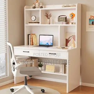 Office Desk; Clasy Style Home Office Desk With Open and Closed Drawers