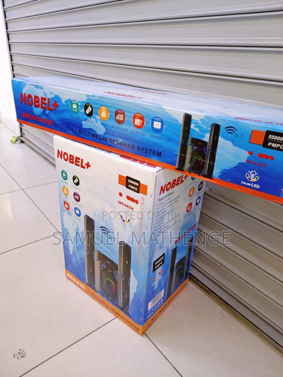 NOBEL+ 5.1 Home Theatre Speaker System NB-2080 Remote LED Display
