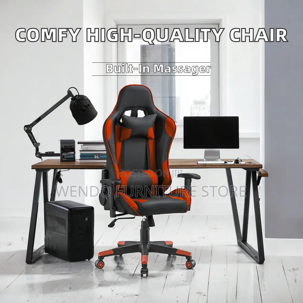 Office Chairs; Ergonomic High Back Comfy Leather Gaming Studio Chairs