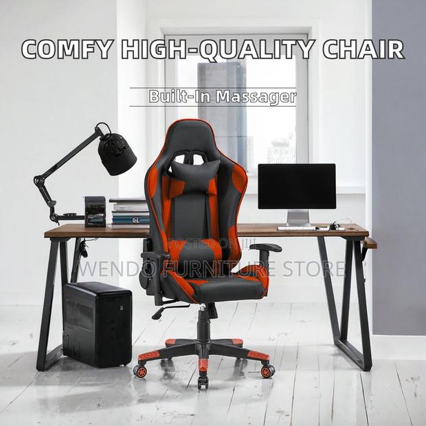 Office Chairs; Ergonomic High Back Comfy Leather Gaming Studio Chairs - thumbnail 7