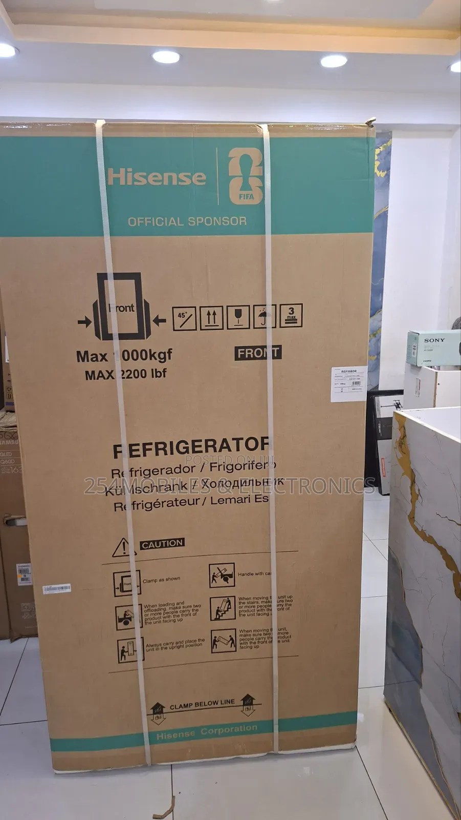 Hisense REF558DR 541L Side-by-Side Fridge With Water Dispenser