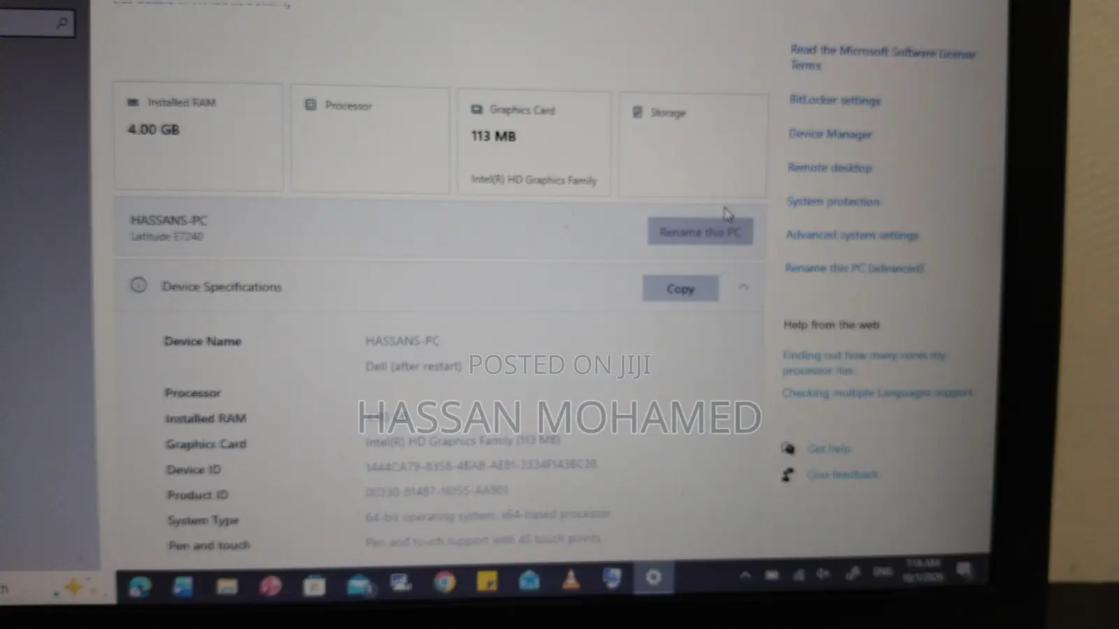 Laptop Dell Latitude E7240 4GB SSD 128GB