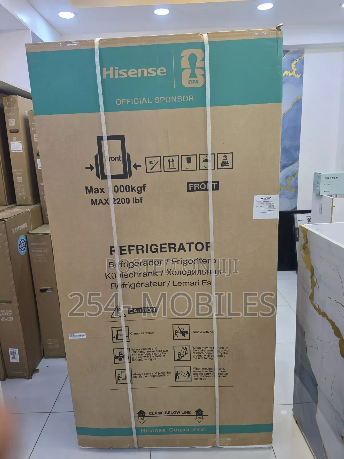 Hisense REF558DR, 541L Side by Side Fridge With Water Dispenser