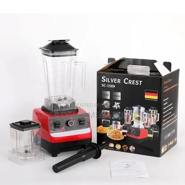 Multifunctional Silver Crest 2-in-1 Double Cup Blender Grinder