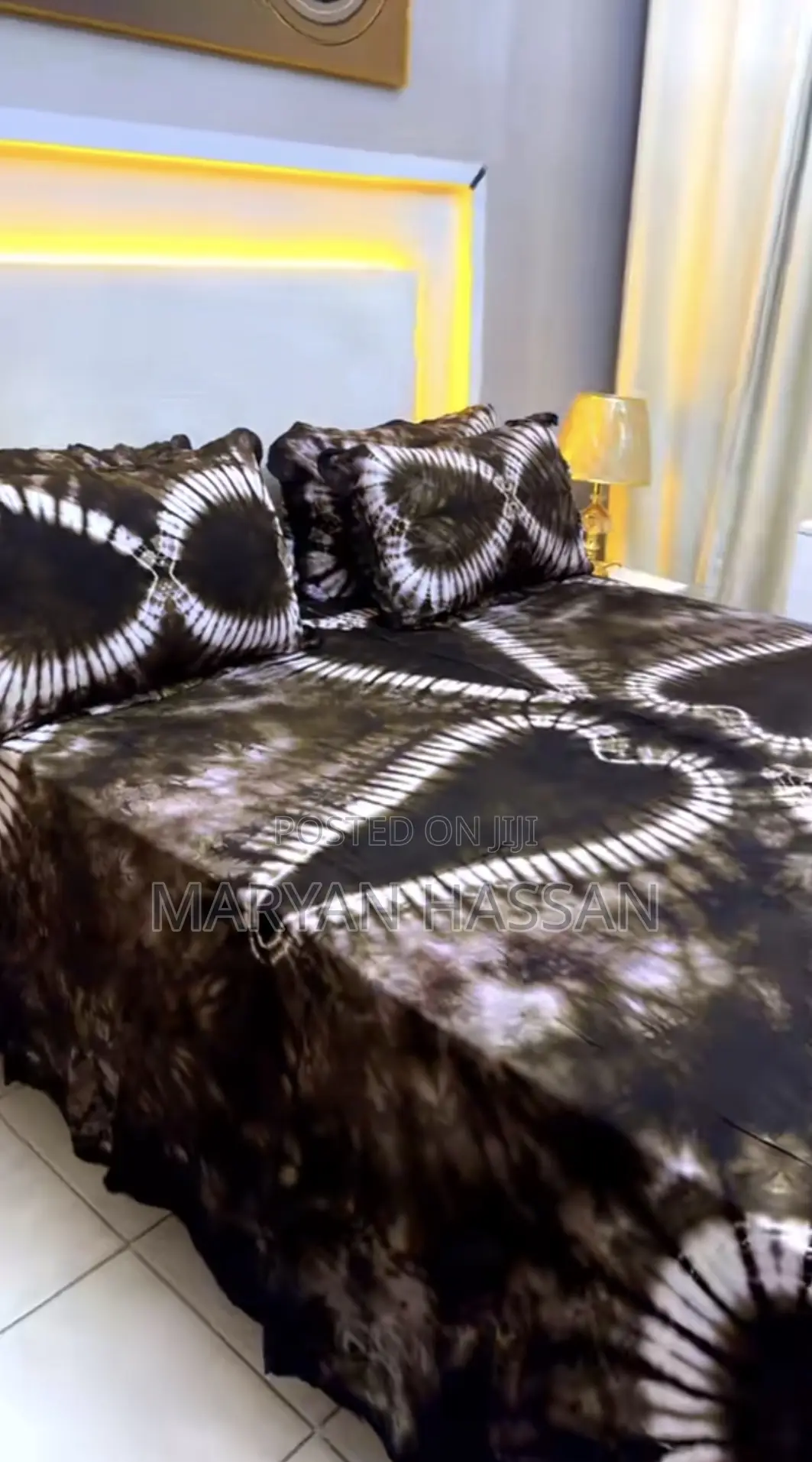 Elegant 6x6 Tie-Dye Bedsheet Set